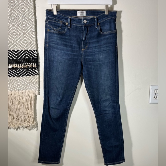 Agolde Denim - Agolde Riley cropped dark wash jeans
